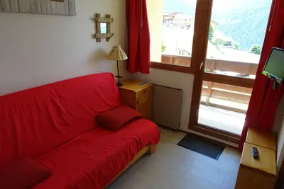 Image de Studio pour 4 à Vallandry, proche des pistes avec Tv et balcon