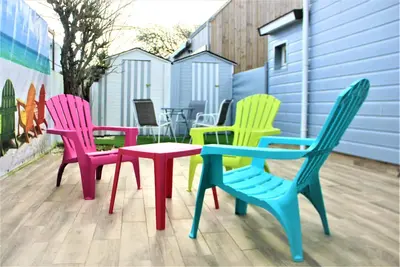 Image de la cabine de plage situé à proximité de la route touristique