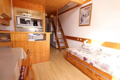 Image de Appartement cosy 2 pièces, 5 pers, balcon sud, centre station, proche pistes et commerces