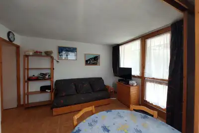 Image de Studio cabine 4 pers à Vallandry, terrasses sud\/ouest, proche pistes et commerces