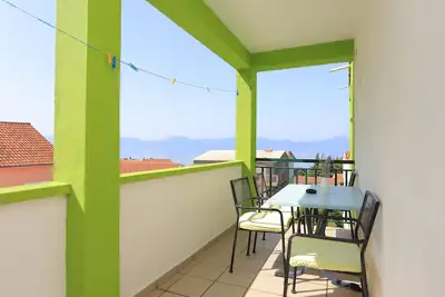 Image de Appartement d'une chambre avec la terrasse et la vue sur le mer Gradac, Makarska (A-2784-a)
