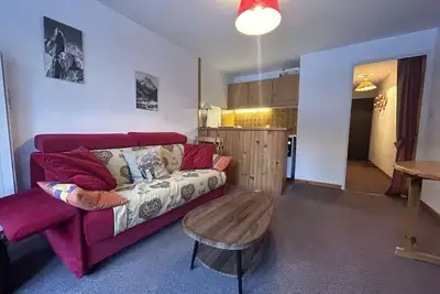 Image de Studio fonctionnel avec coin montagne, proche remontées mécaniques et centre commercial, 4 couchages