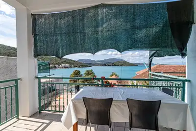 Image de Appartement d'une chambre avec la terrasse et la vue sur le mer Luka Dubrava, Peljesac (A-14040-c)
