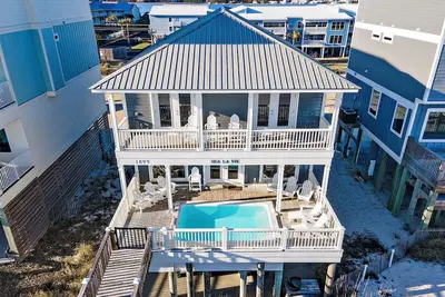 Image de Tarifs Dropepd ~ Gulf Front ~ 5 Br ~ Piscine privée ~ 21 personnes ~ Mer Le Vie Beach House