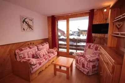 Image de Studio cabine lumineux avec balcon et vue, 4 pers, Tv, Wi-Fi, Les Saisies