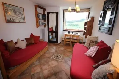 Image de Les Saisies - Studio cabine rénové 4/5 pers avec terrasse exposée sud, animaux tolérés.