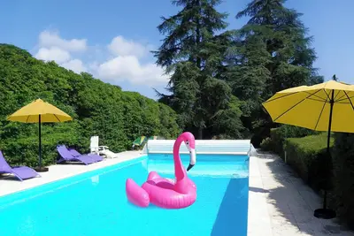 Image de Villa 4★-wifi 5g-Piscine au sel, Chauffée, pétanque, fitness, Spa &Grand Jardin