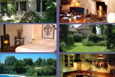 Image de gîte de charme, calme, jardin privé clôturé, piscine a partager, au Perigord