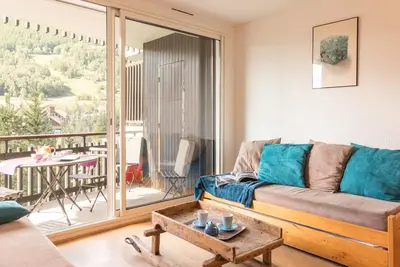 Image de Grand T3: 8 pers, balcon, jardin, parking, près pistes