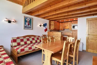 Image de Charmant appart 2 pièces avec mezzanine, balcon sud, proche pistes - 6 pers