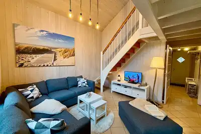 Image de Luxueuse maison de plage avec sauna, bain à remous, cheminée