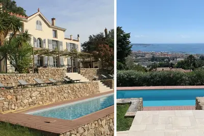 Image de Villa de charme imprenable vue mer piscine chauffée sur les hauteurs de GolfJuan
