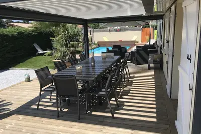 Image de Villa + piscine chauffée, quartier calme, proche Bassin