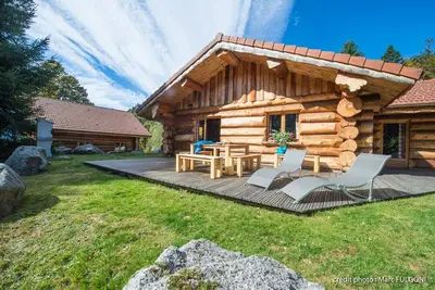 Image de Magnifique chalet rondins de 65 m² à La Bresse, calme, terrasse plein sud, pmr