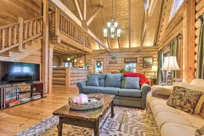 Image de Superbe chalet de montagne Linville avec terrasses enveloppantes!