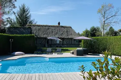 Image de Chaumière normande et sa maison d'amis, pour 6 personnes avec piscine chauffée