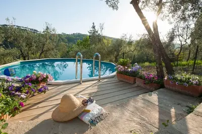 Image de Villa Mary + piscine + vue sur les collines du Chianti à 20 minutes de Florence
