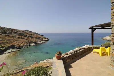 Image de Kea Cyclades, en bord de mer, tranquille, isolé, luxueux apt sur plage privée