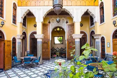 Image de Chambre Double Riad Layalina Fes : Piscine, Vue 360° & Parking Sécurisé Gratuit