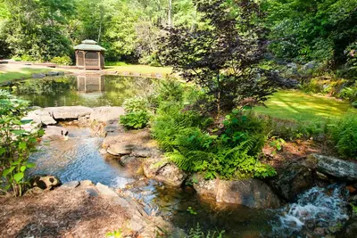 Image de Maison de montagne avec jet privé, cascades et étang