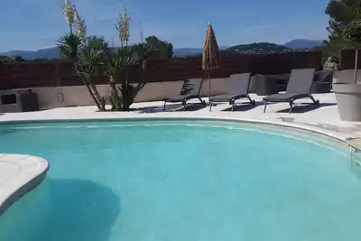 Image de Modern house with magnificent views, heated pool, 5 minutes from the sea.