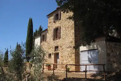 Image de Maison de campagne Mulinello, panorama sur la vallée vers Montepulciano.