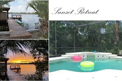 Image de Retraite spacieuse au bord du lac 3\/2, piscine privée \/ bain à remous \/ quai