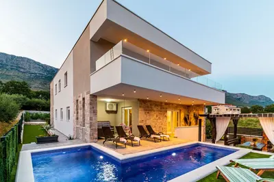 Image de Olea-New maison de vacances moderne avec barbecue de jardin, près de Split