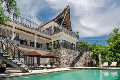 Image de Villa Jempiring: Villa de luxe de style balinais avec une vue imprenable sur la mer!