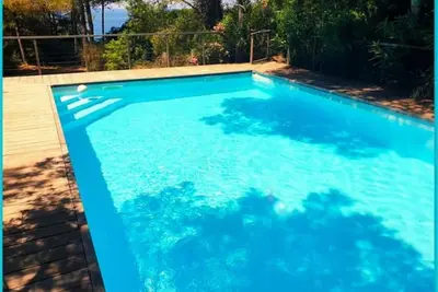 Image de Front de mer accès direct plage et piscine privée chauffée dans écrin de verdure