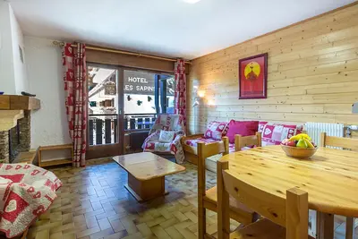Image de Appartement cosy, proche pistes et centre, 3 pièces, 6 pers, cheminée, balcon, parking