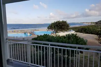 Studio Orient Bay Beach, vue sur la mer, balcon, cuisine