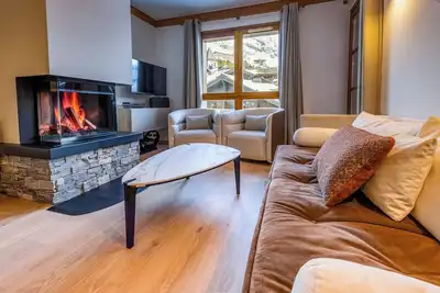 Image de 5*, 3 chambres, 10 pers, duplex avec vue Aiguille Rouge a Arc1950