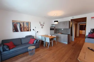 Image de Luxueux 2 pièces + Coin Montagne, Terrasse Sud, 100m Pistes, 6 pers, Classé 3*