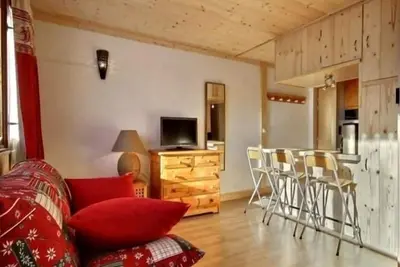 Image de Studio divisible, orienté sud, balcon en étage élevé, au pied des pistes