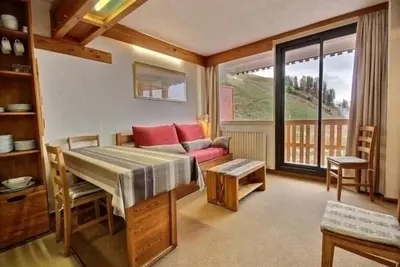 Image de Appartement confortable 2 pièces avec vue Mont-Blanc, parking, à 50m des pistes