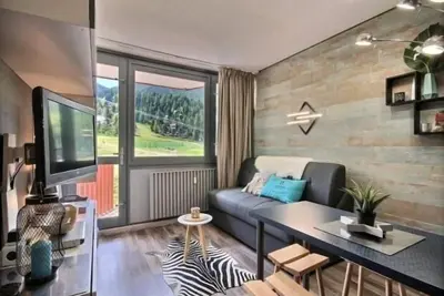 Image de Studio cabine rénové à Plagne Centre avec balcon et proche des pistes