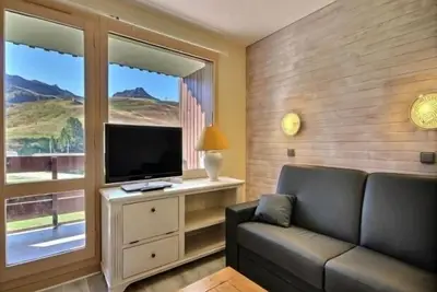 Image de Studio divisible 4 pers. sud, balcon, ski-in\/ski-out, Belle Plagne
