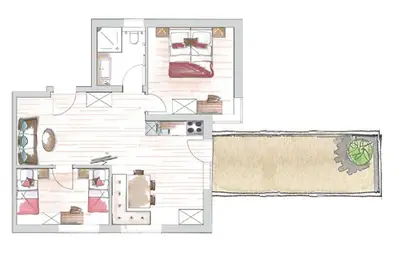 Image de Appartement de type C pour 4-5 personnes - HotelGarni Collina