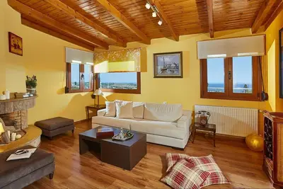 Stylish pool side apartment with stunning sea view