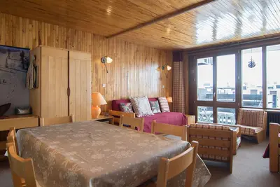 Image de 2 pièces Sud, ski aux pieds, balcon, Tv, Wifi