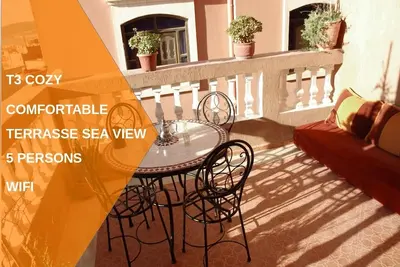 Image de plage à 5 min, appart 60m² terrasse idéal famille\/surfeur paisible village typique berbère