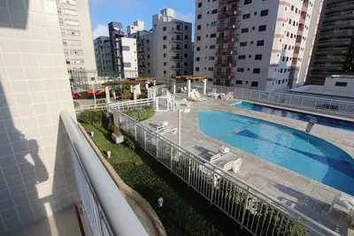 Image de Apt Praia Grande Ocian / 2 lits 1 suite / 50m plage / Piscine, Cour, Jeux