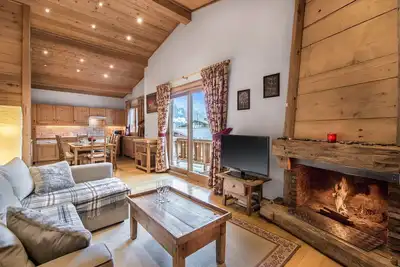 Image de Charmant Appt 3 Chambres à Megève, Proche Pistes, Balcon ensoleillé, Cheminée et Garage