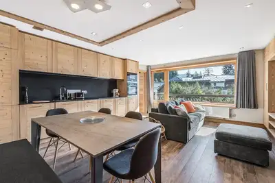 Image de Appartement rénové 4 pers. au centre de Megève - Balcon, parking, Tv, Wifi