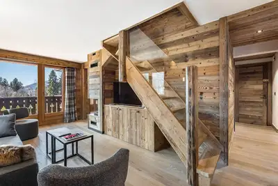 Image de Appartement Duplex 4 Chambres Rénové avec Cheminée, Piscine, Tennis, Proche Télécabine - Megève