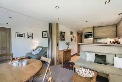 Image de Studio cosy à Megève, 4 pers, balcon extérieur, animaux admis, parking