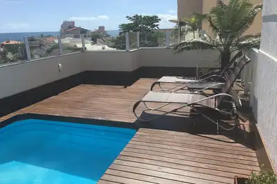 Image de 208m2 couvert, piscine privée barbecue 3q w / split WiFi Coz Full
