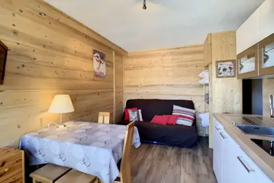 Image de Studio rénové 2 étoiles, 4 pers, parking, La Toussuire