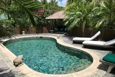 La case Tamarin  1 cottage situé à deux pas de la plage de la Saline à St-Barth.